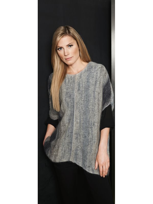 V-PULLI LÄNGS/QUER GESTRICKT Silkhair Print von Lana Grossa