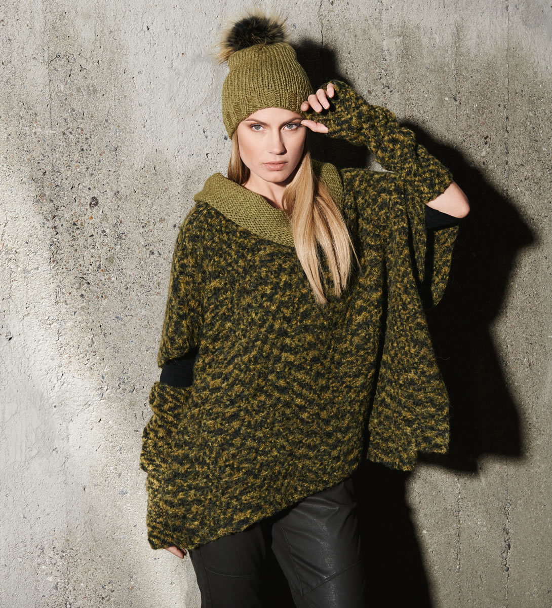 ARMSTULPEN Garzato Fleece Print von Lana Grossa