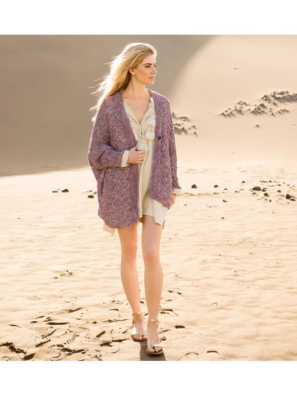 KIMONOJACKE IM SCHACHBRETTMUSTER Dacapo Multi von Lana Grossa