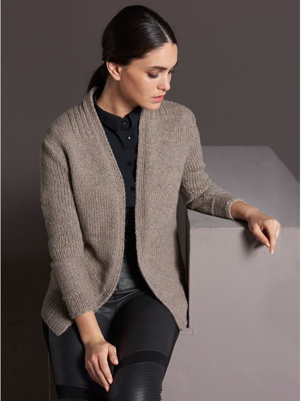 JACKE GLATT RECHTS MIT RIPPENPARTIEN Alta Moda Cashmere 16 von Lana Grossa