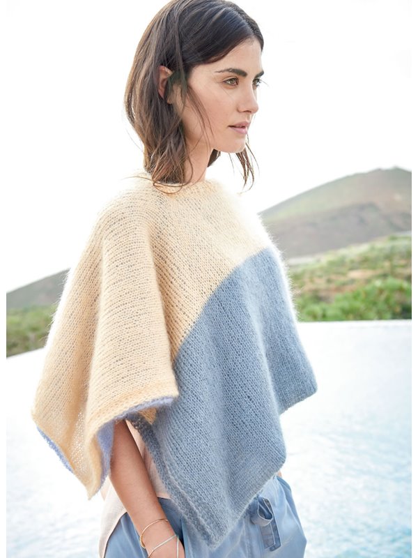 Lana Grossa PONCHO/STOLA MIT HEBEMASCHENRÄNDERN Silkhair