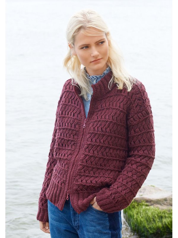 JACKE IM VERKREUZTEN HEBEMASCHENMUSTER Alta Moda Cashmere 16 von Lana Grossa