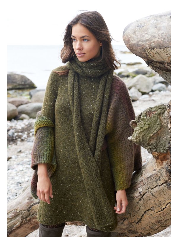 KLEID MIT PERLMUSTERBLENDEN Cometa von Lana Grossa