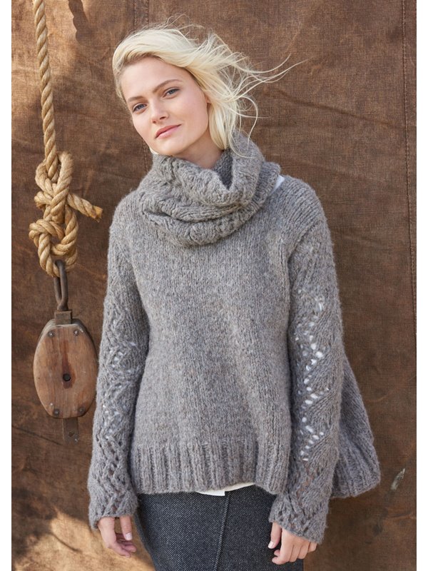 PULLI IN A-LINIE MIT AJOUR-ÄRMELN Cloud von Lana Grossa