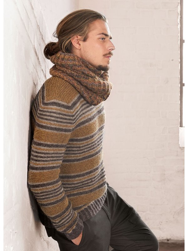 STREIFENPULLI GLATT UND KRAUS RECHTS Alta Moda Alpaca von Lana Grossa