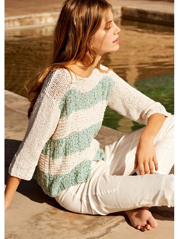 PULLI IN BREITEN RIPPEN UND KRAUS RECHTS 4 Capi/4 Capi Color von Lana Grossa