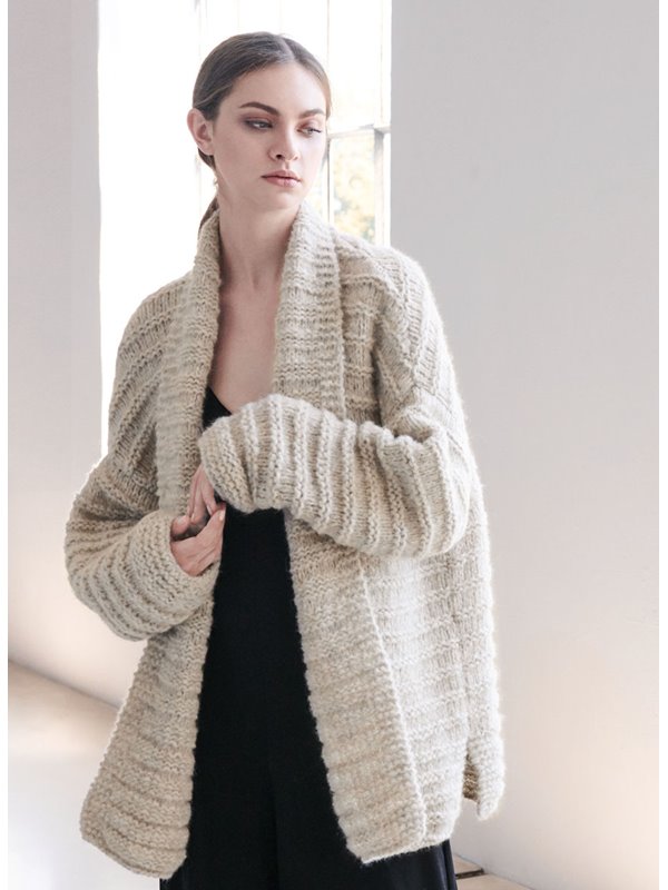 JACKE IM QUERRIPPENMUSTER Cloud von Lana Grossa