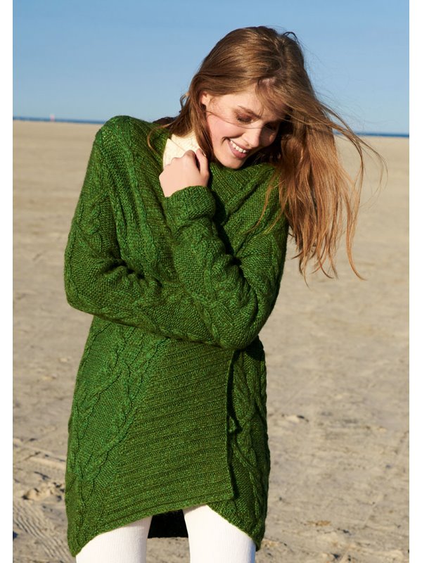 Lana Grossa LONGJACKE IM ZOPFMUSTER MIT SCHALKRAGEN Brigitte No. 2