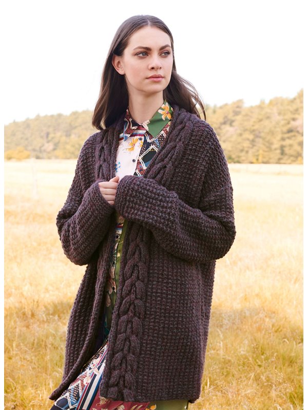JACKE IM STRUKTURMUSTER MIT ZOPFBLENDEN Cool Air von Lana Grossa