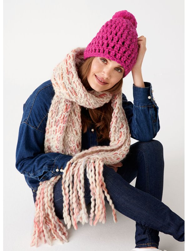 SCHAL IN WEBOPTIK Lala Berlin Lovely Fine Tweed/Weekend Color von Lana Grossa