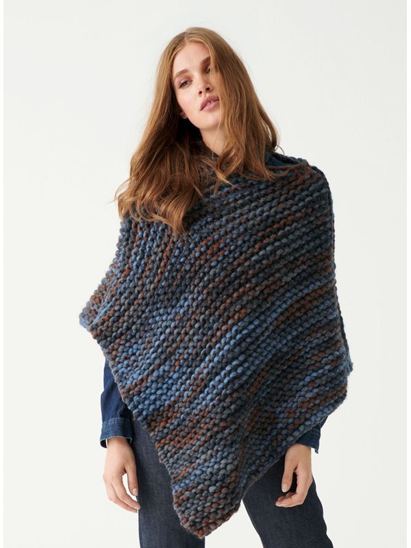 PONCHO KRAUS RECHTS Weekend Color von Lana Grossa