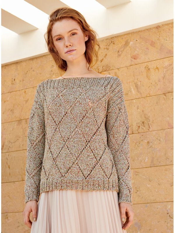 PULLI IM LOCH-RAUTENMUSTER About Berlin Sparkly von Lana Grossa