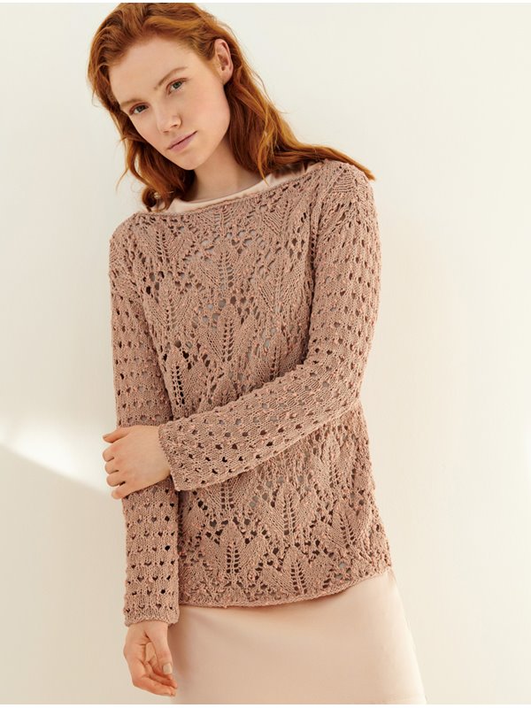 PULLI MIT AJOUR- UND LOCHMUSTER Bottone von Lana Grossa
