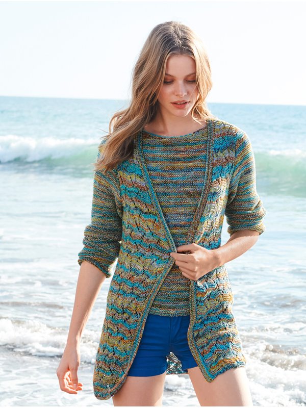 CARDIGAN MIT AJOURMUSTER Pappagallo von Lana Grossa