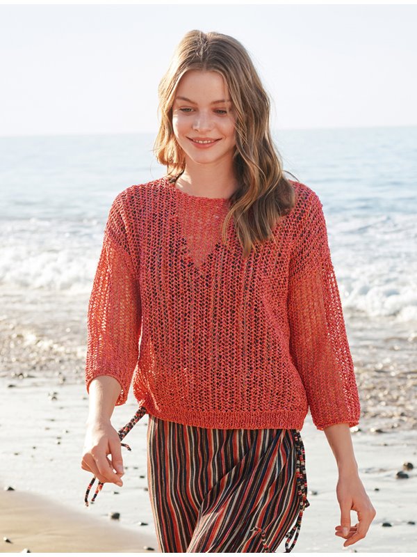 Lana Grossa PULLI IM NETZMUSTER Ombra