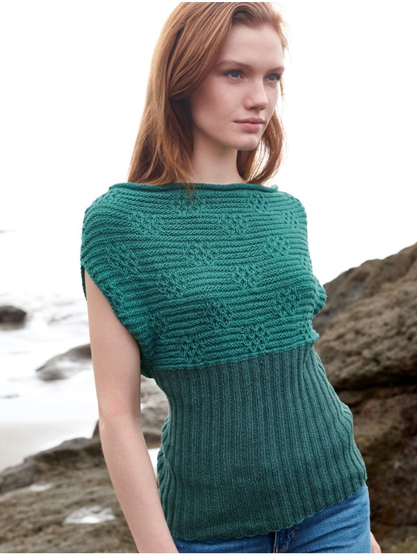 Lana Grossa TOP MIT HEBEMASCHENMUSTER Linarte