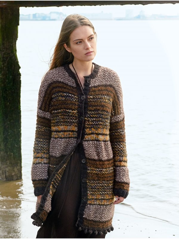 JACKE IM MUSTER- UND MATERIALMIX Piuma/Lala Berlin Furry/Peloso/Mia/Brigitte No. 2 Tweed von Lana Grossa