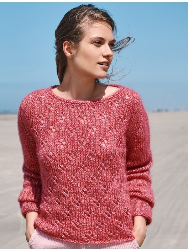 PULLI MIT LOCHMUSTER Mia/Silkhair von Lana Grossa