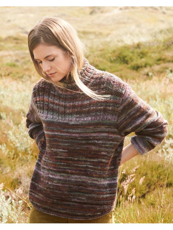 Lana Grossa PULLI GLATT RECHTS MIT ZOPFMUSTERPASSE Lucia