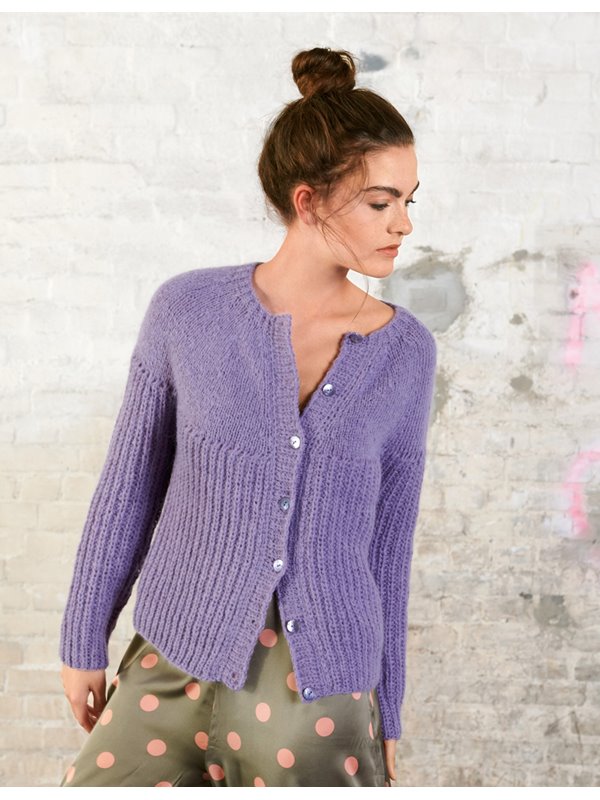 RUNDPASSENJACKE IM HALBPATENTMUSTER Brigitte No. 2 von Lana Grossa
