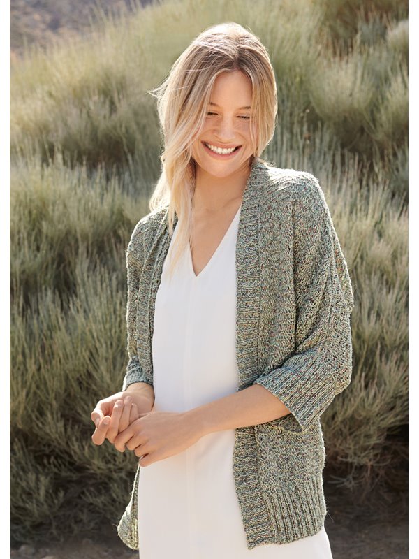 KIMONOJACKE IM FALLMASCHENMUSTER Ecopuno Print von Lana Grossa