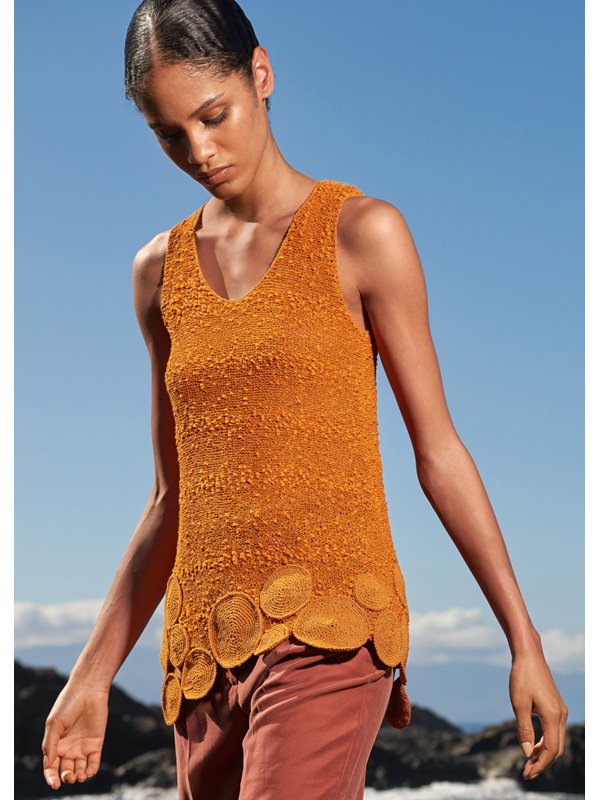 Lana Grossa TOP GLATT LINKS MIT HÄKELKREISEN Stromboli & Capri