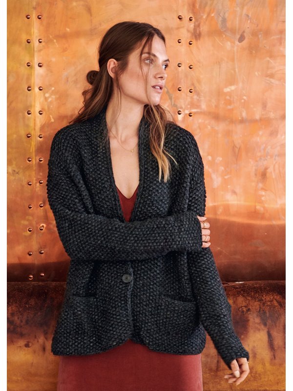 JACKE IM PERLMUSTER MIT TASCHEN Lala Berlin Lovely Cotton von Lana Grossa