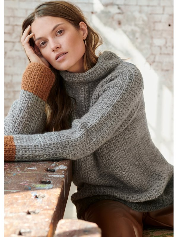 RAGLANPULLI IM RIPPENSTRUKTURMUSTER Lala Berlin Lovely Cashmere von Lana Grossa