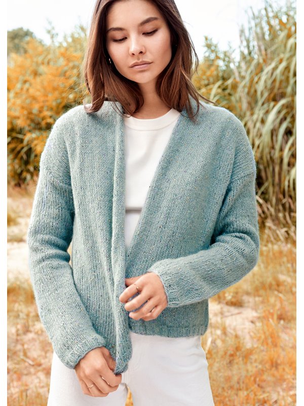 Lana Grossa CARDIGAN GLATT RECHTS Lala Berlin Tweedy