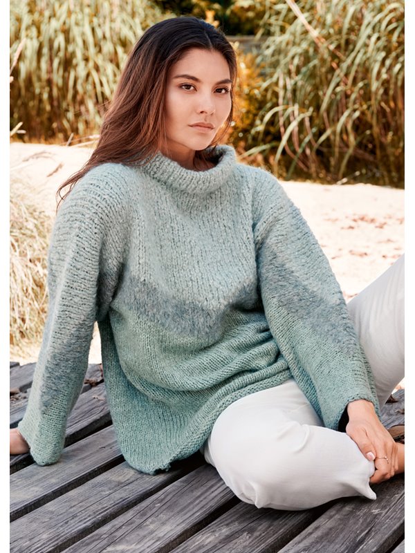 T-PULLI MIT EINSTRICKMUSTER Benessere, Lala Berlin Furry & Lala Berlin Harmony von Lana Grossa