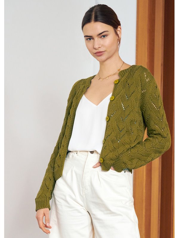 CARDIGAN IM AJOURMUSTER Riserva von Lana Grossa
