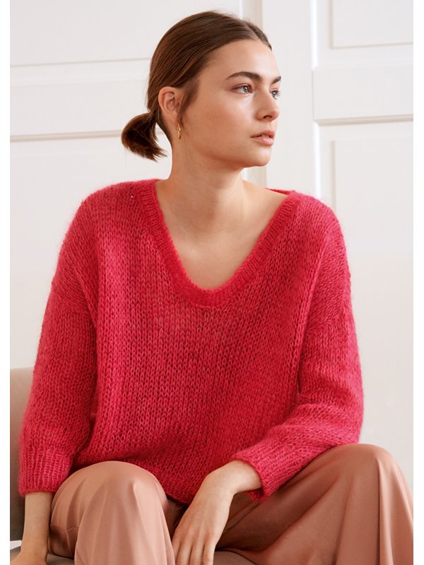 PULLI GLATT RECHTS Silkhair, Diamante & Ecopuno von Lana Grossa