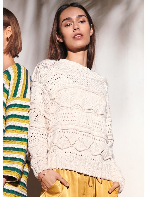 PULLI MIT LOCHMUSTER UND BIESEN Riserva von Lana Grossa