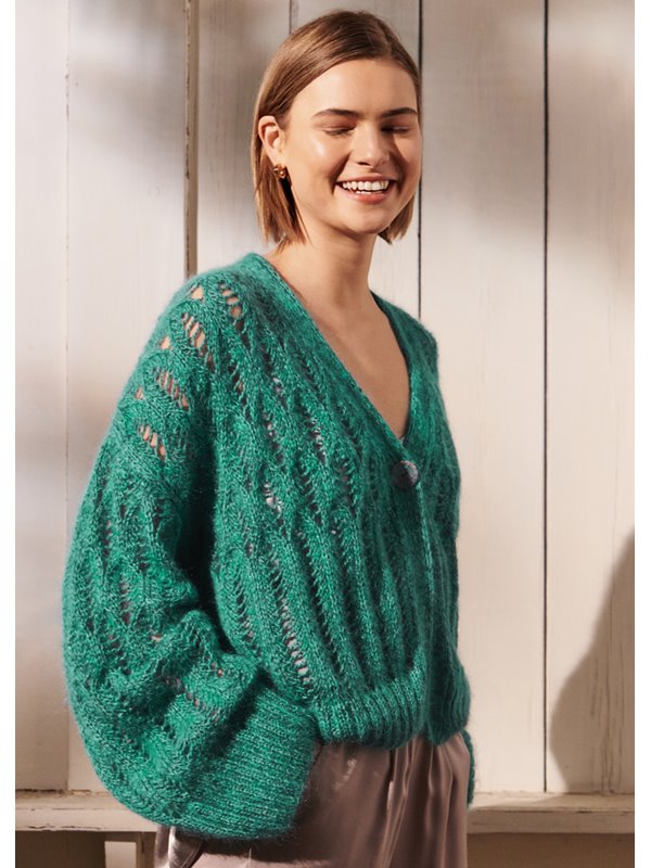 JACKE IM AJOURMUSTER Linarte & Silkhair von Lana Grossa