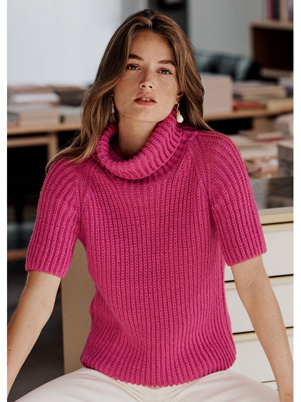 RAGLANPULLI IM PATENTRIPPENMUSTER Landlust Alpaka Merino 160 von Lana Grossa