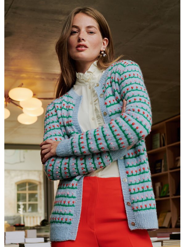 JACKE IM BLUMENMUSTER Ecopuno von Lana Grossa