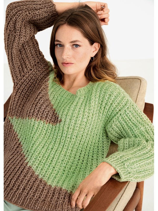 PULLI IM HALBPATENTMUSTER Lala Berlin Lovely Cotton von Lana Grossa