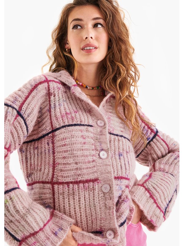 CARDIGAN IN PATENTQUADRATEN Lala Berlin Lovely Cotton Inserto & Brigitte No. 2 von Lana Grossa