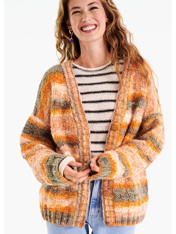 JACKE IM KAROMUSTER Lala Berlin Stripy von Lana Grossa