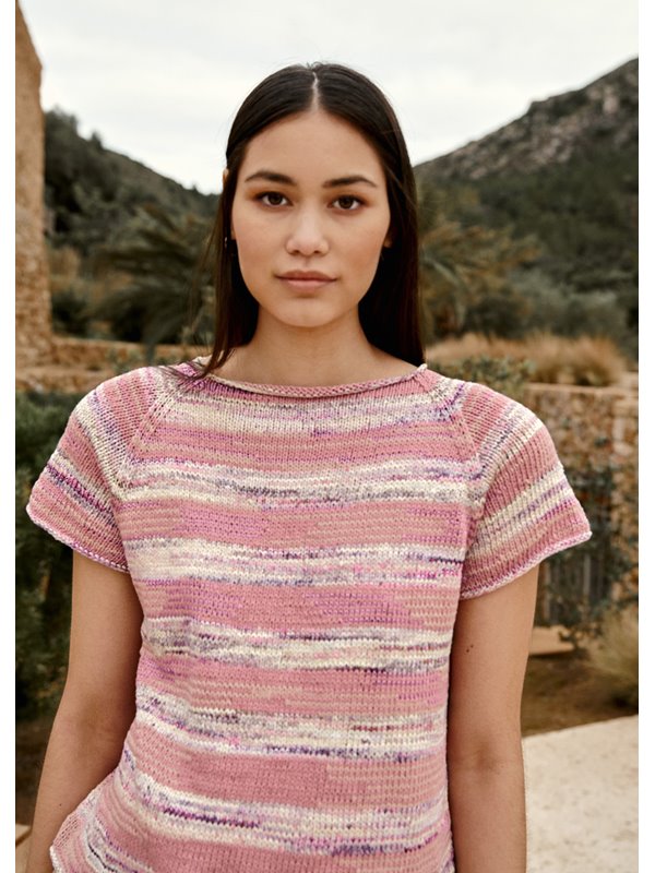 SHIRT GLATT RECHTS MIT RUNDPASSE Ecco & Print von Lana Grossa