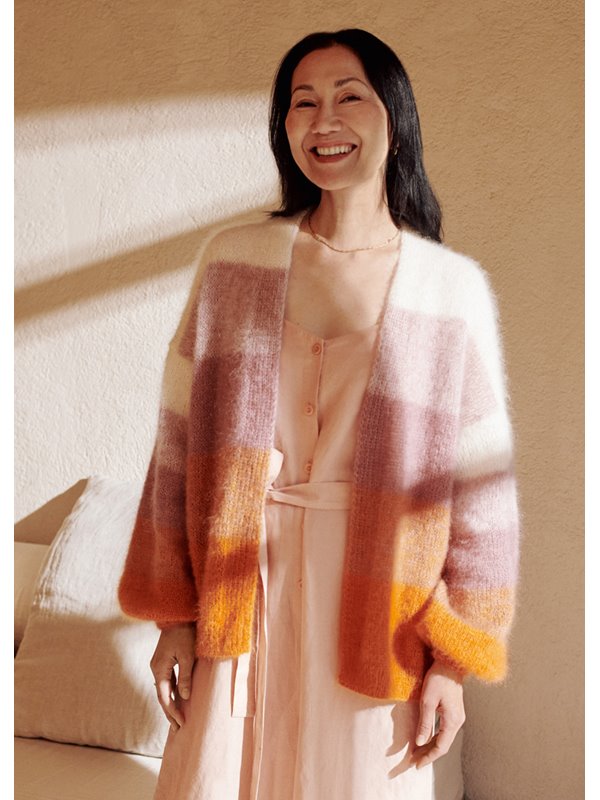 JACKE MIT FARBVERLAUF Silkhair von Lana Grossa