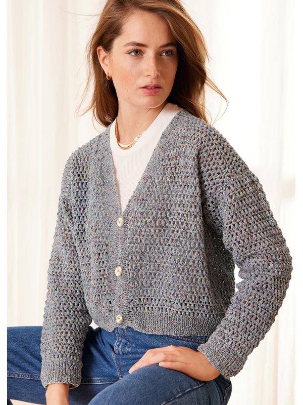 GEHÄKELTER CARDIGAN Spotty (About Berlin) von Lana Grossa