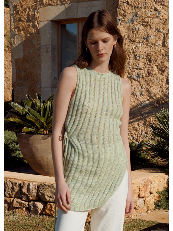 TOP MIT FALLMASCHENMUSTER Puno Due von Lana Grossa