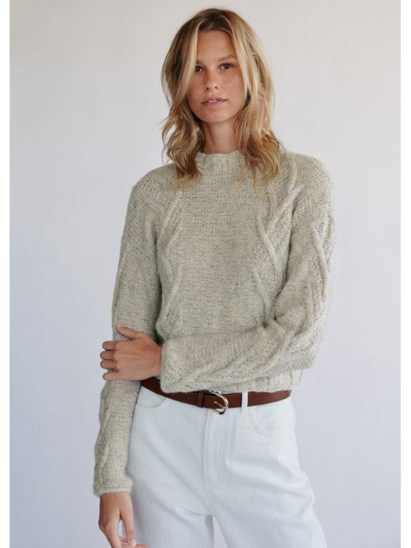 KURZPULLOVER Natural Alpaca Pelo von Lana Grossa