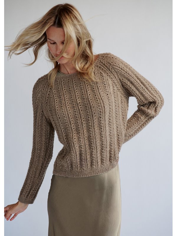 PULLOVER TOP DOWN Natural Alpaca Classico von Lana Grossa