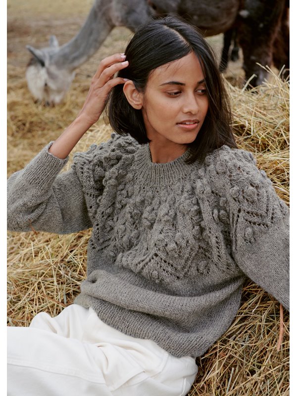 PULLOVER TOP DOWN Natural Alpaca Classico von Lana Grossa