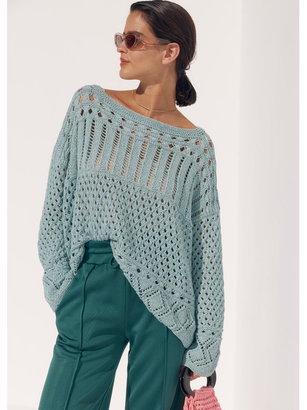 PULLOVER Cotton Mélange von Lana Grossa