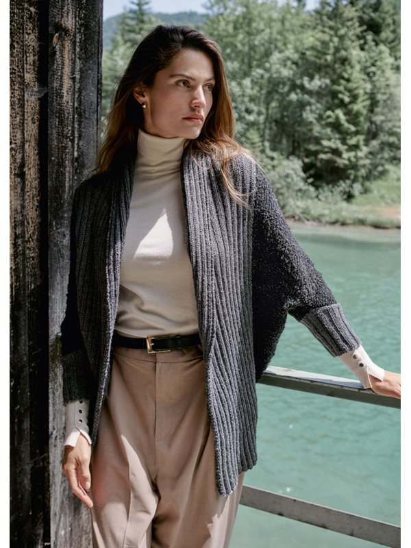 PONCHO-CARDIGAN Cool Merino & Cocco von Lana Grossa
