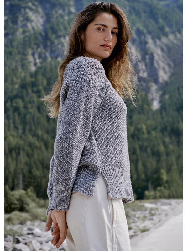 PULLOVER Cool Merino Print von Lana Grossa