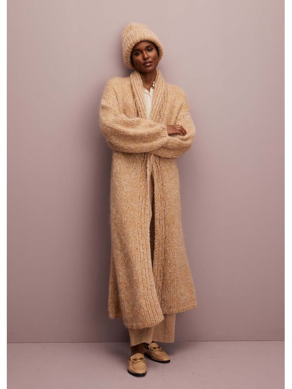 MANTEL GLATT RECHTS MIT SCHALKRAGEN Brigitte No. 3 & Mohair Moda  von Lana Grossa